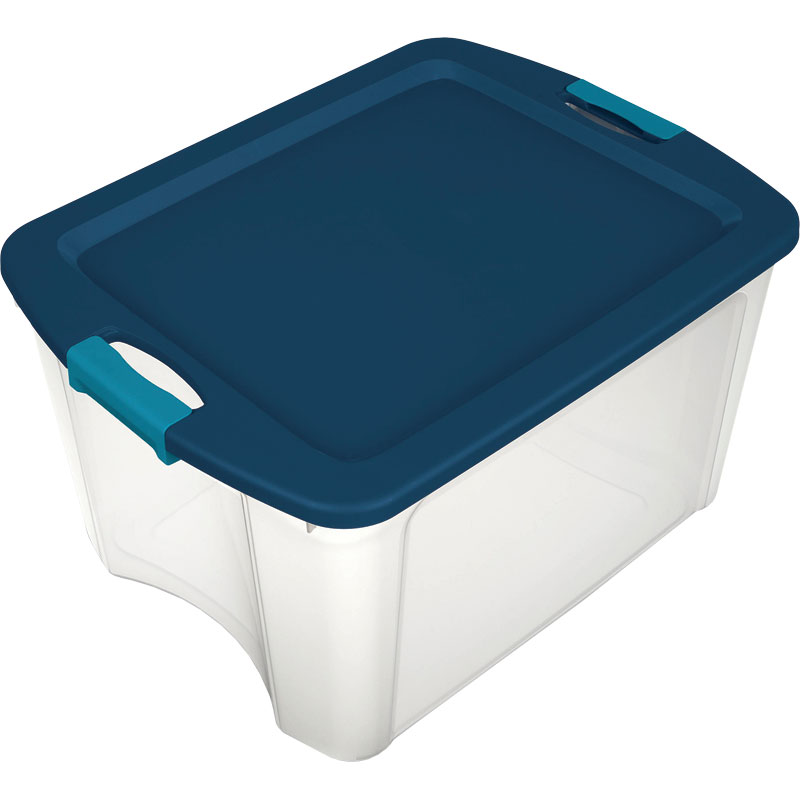 18 Gal. Sterilite Blue/Clear Latch Storage Box