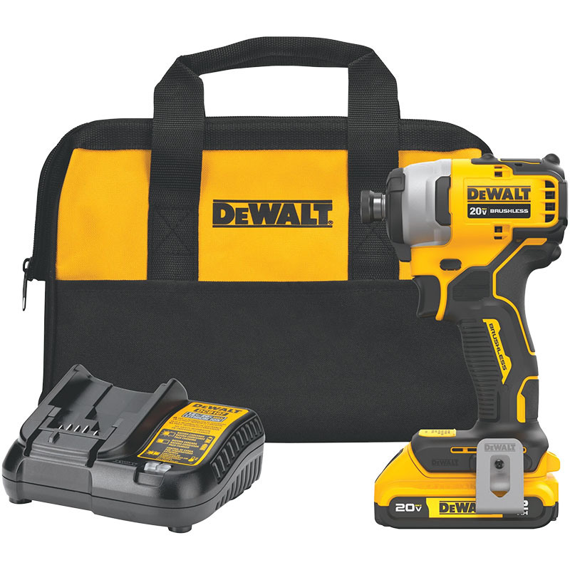 DeWalt® Atomic 20V Cordless 1/4" Brushless Compact Impact Driver Kit