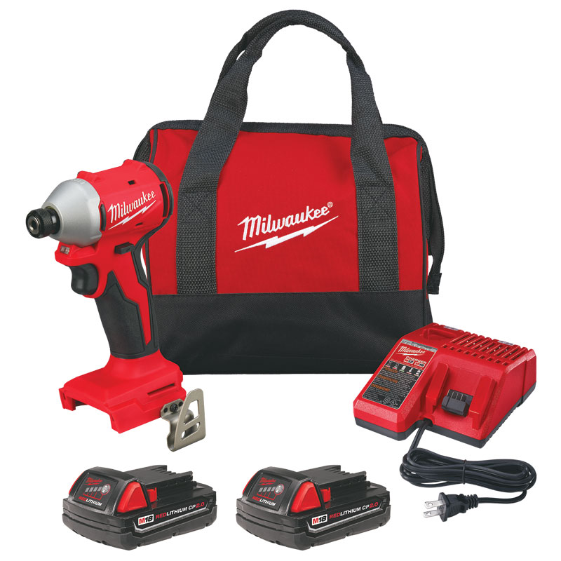 Milwaukee M18 Compact Cordless Brushless Tool Impact Driver Kit