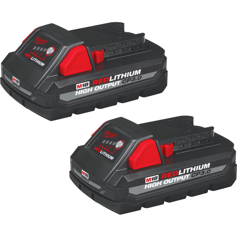 2 Pk. Milwaukee® M18 Red Lithium High Output CP3.0 Battery