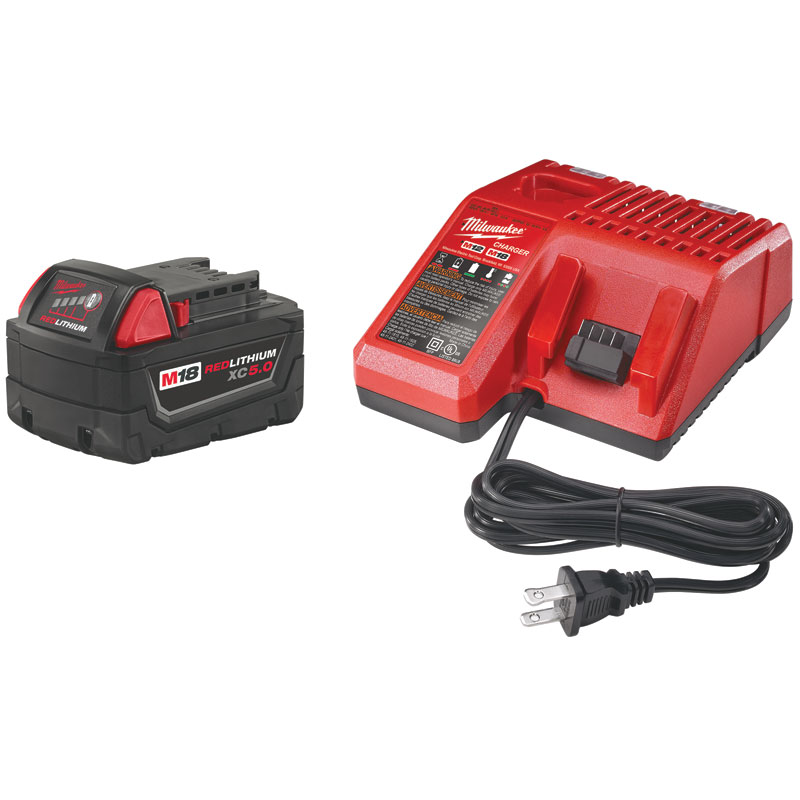 Milwaukee® M18 Redlithium Lithium Ion Extended Capacity Battery & Charger