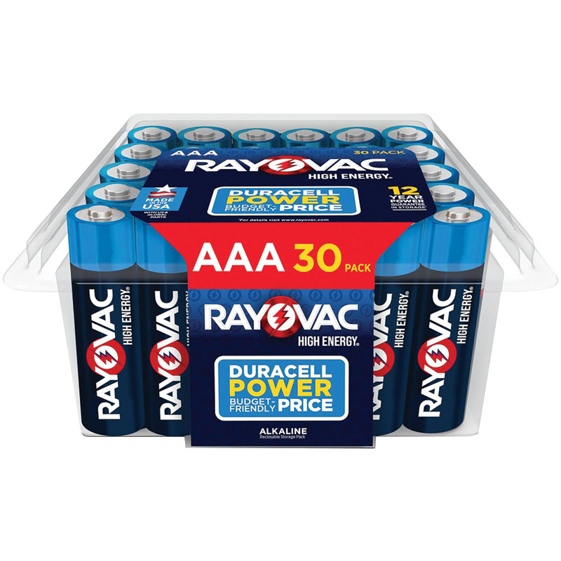 30 Pk. Rayovac High Energy AAA Alkaline Batteries