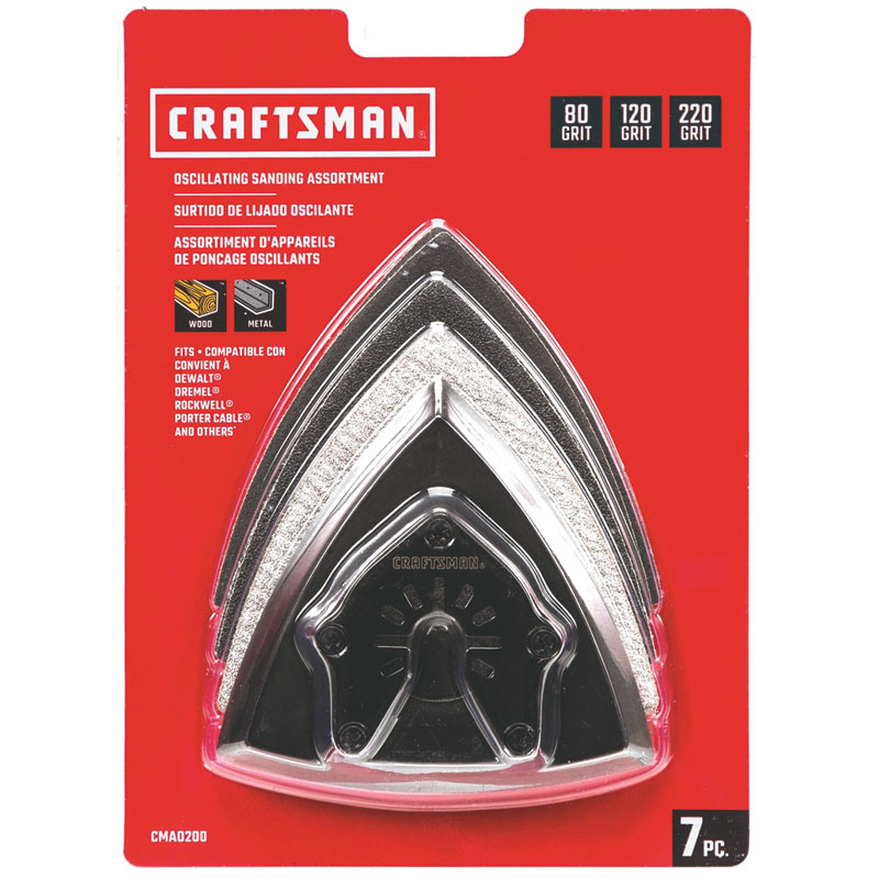 7 Pc. Craftsman® Triangular Oscillating Sanding Set