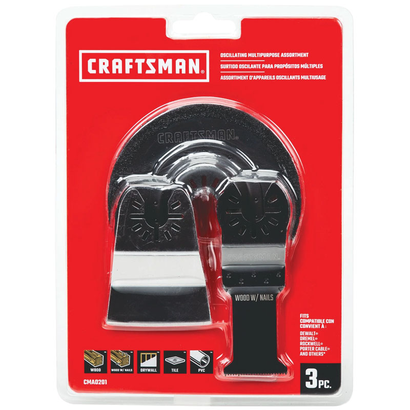 3 Pc. Craftsman Multipurpose Oscillating Blade Set