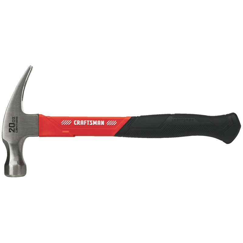 10.75" 20 Oz. Craftsman Smooth Face Fiberglass Claw Hammer