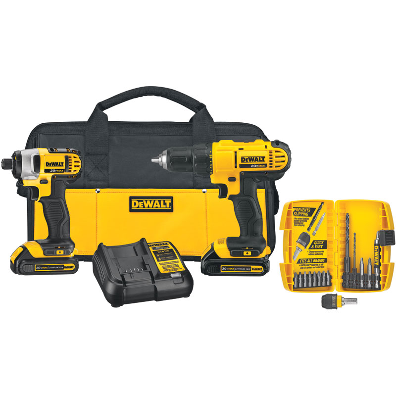 20V DeWalt Cordless Compact Driver & Impact Driver Li-On