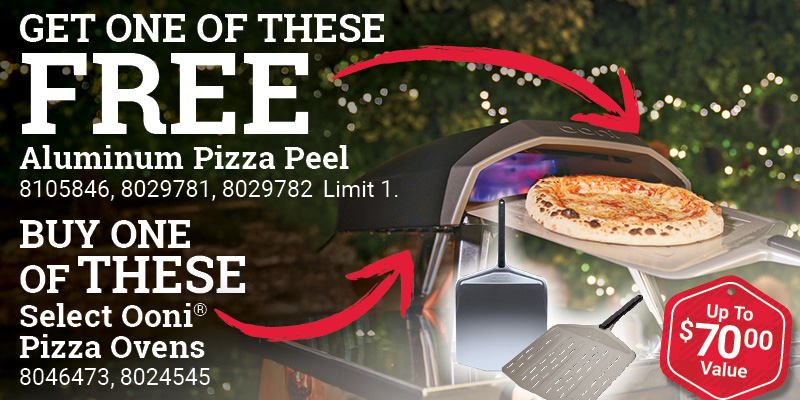 FREE Pizza Peel with Select Ooni Pizza Oven Purchase