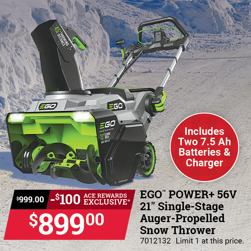 EGO Power+ 56V 21" Single-Stage Battery Snow Blower Kit