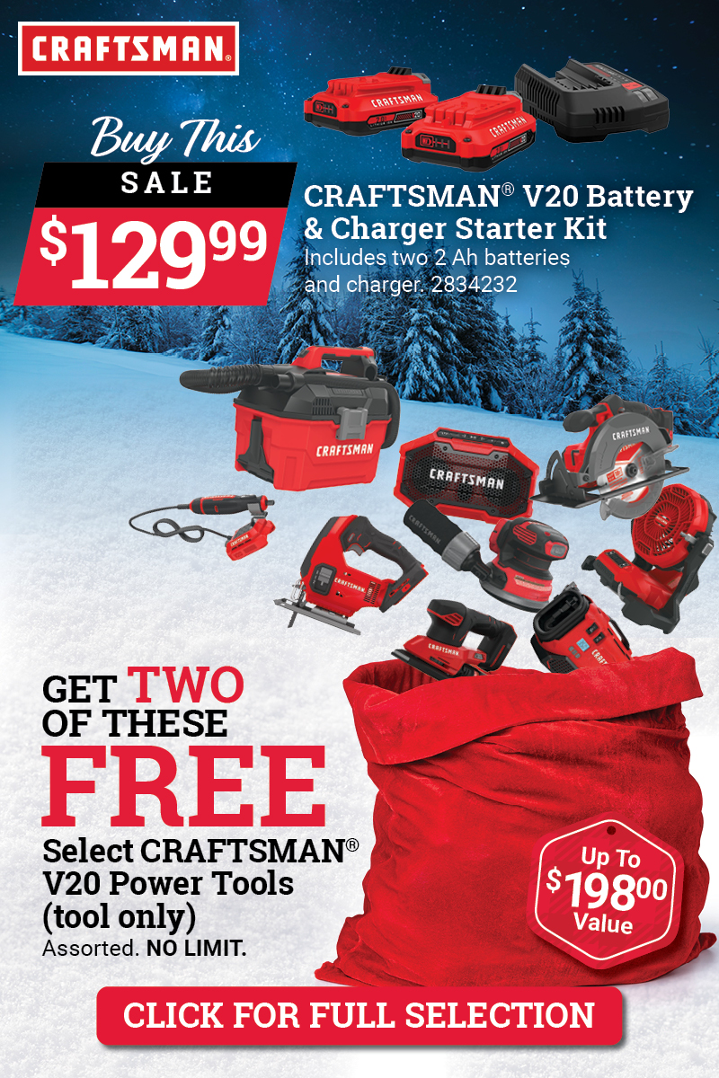 Craftsman® Buy This Kit and Get Two Free Power Tools