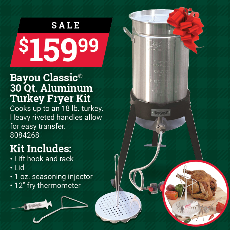 30 Qt. Bayou Classic Aluminum Turkey Fryer Kit