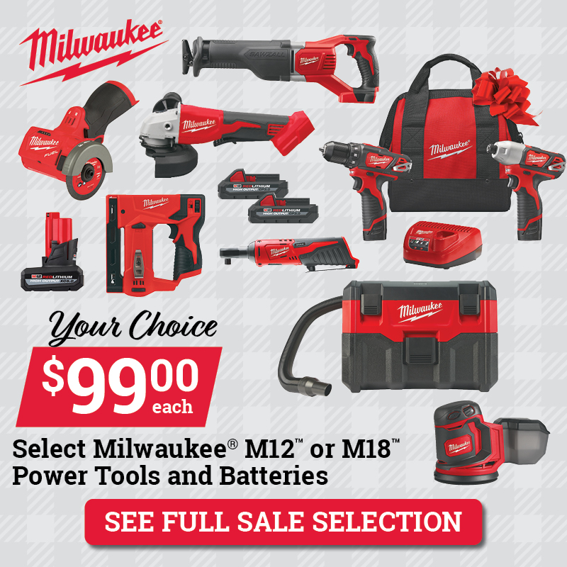 Select Milwaukee® Power Tools & Batteries for Under $100