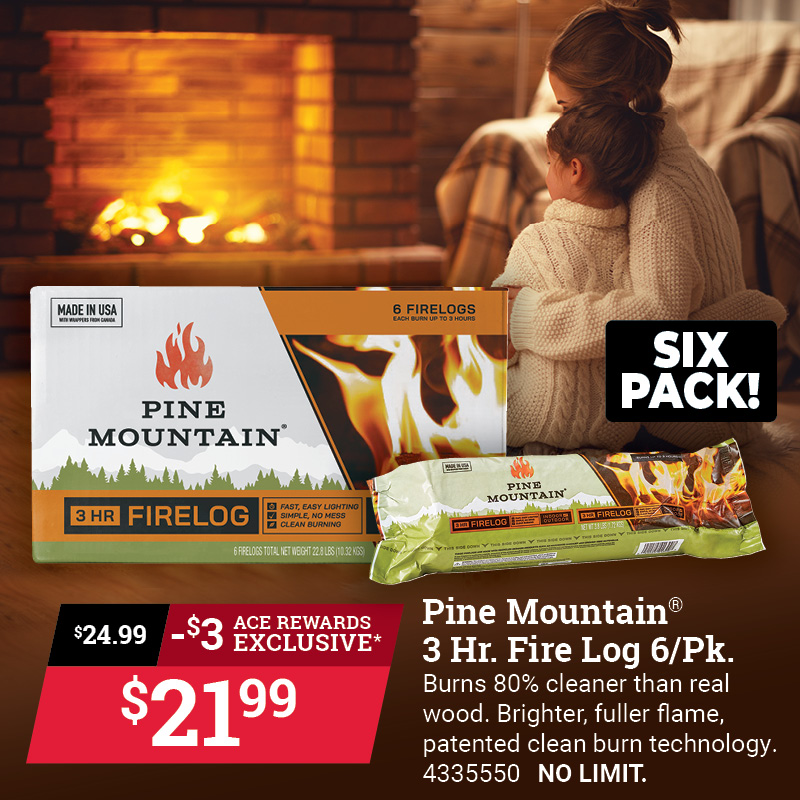 Save $3 Instantly on Select Pine Mountain® Fire Logs