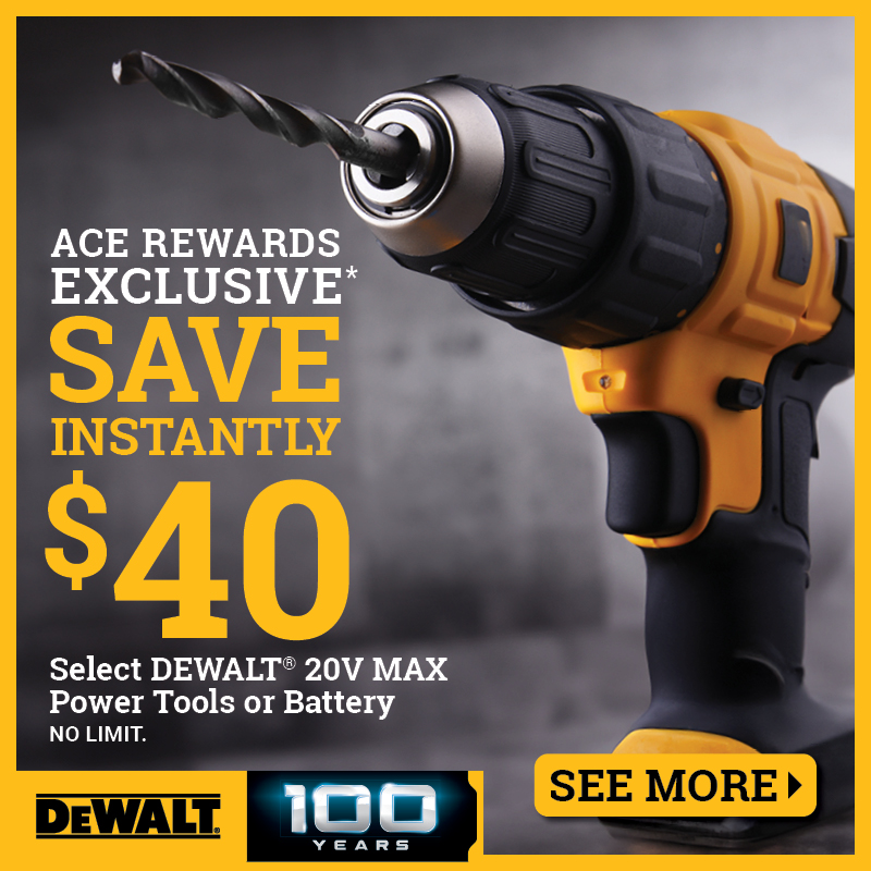 Save $40 on Select DeWalt® 20V MAX Power Tools