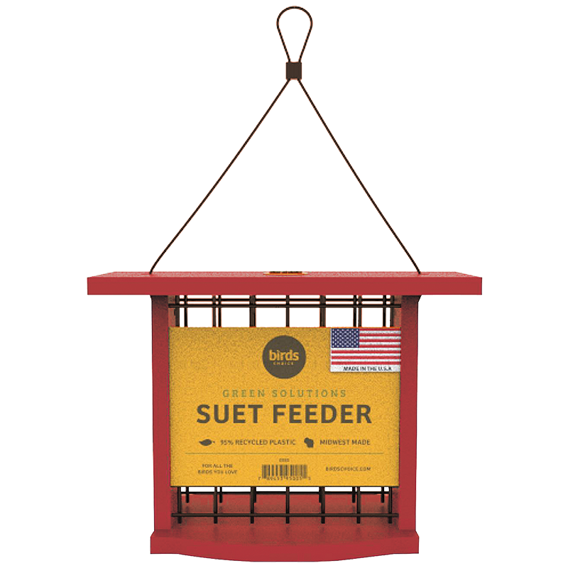 Birds Choice Plastic Suet Feeder-Red